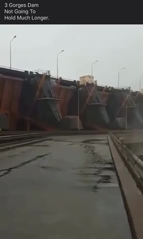 The three Gorges Dam is about to break.