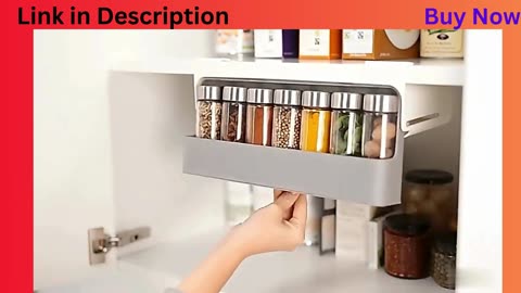 Kitchen Seasoning Bottle Storage Rack Spice Rack Self-adhesive Wall