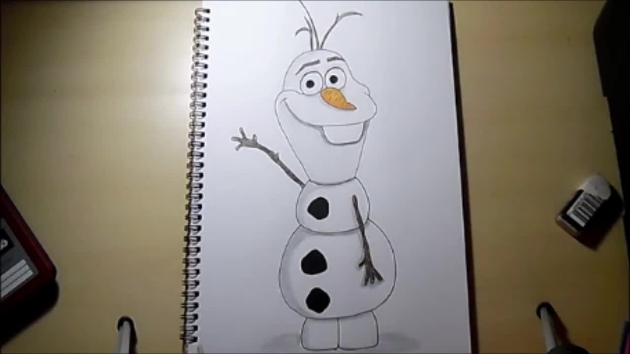 Speed drawing: Olaf from 'Frozen'