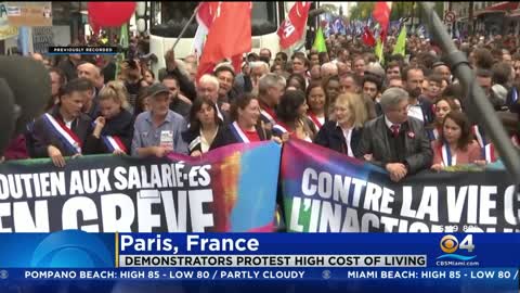 Protests Erupt In Paris Over Rising Cost Of Living