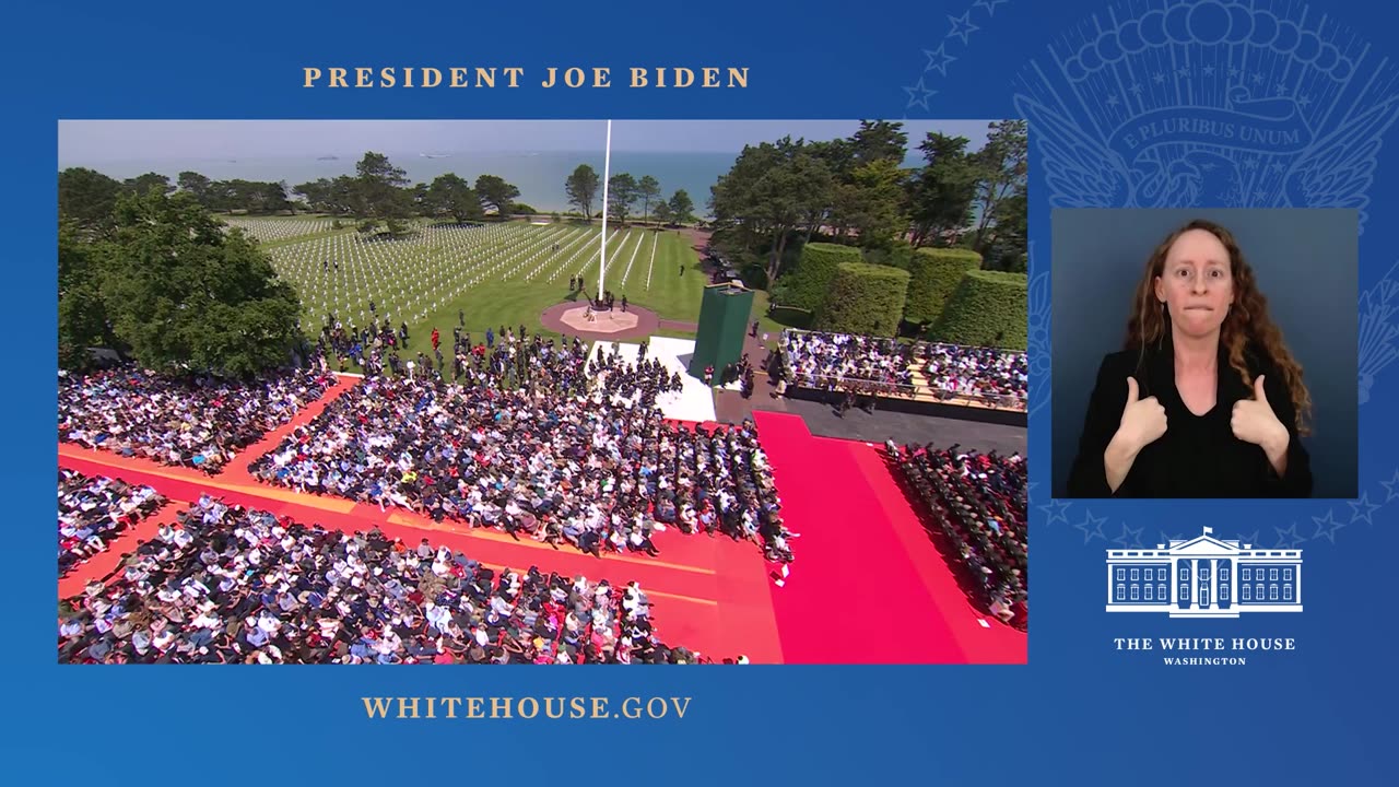 President Biden Delivers Remarks on D-Day in Normandy, France with ASL Interpretation