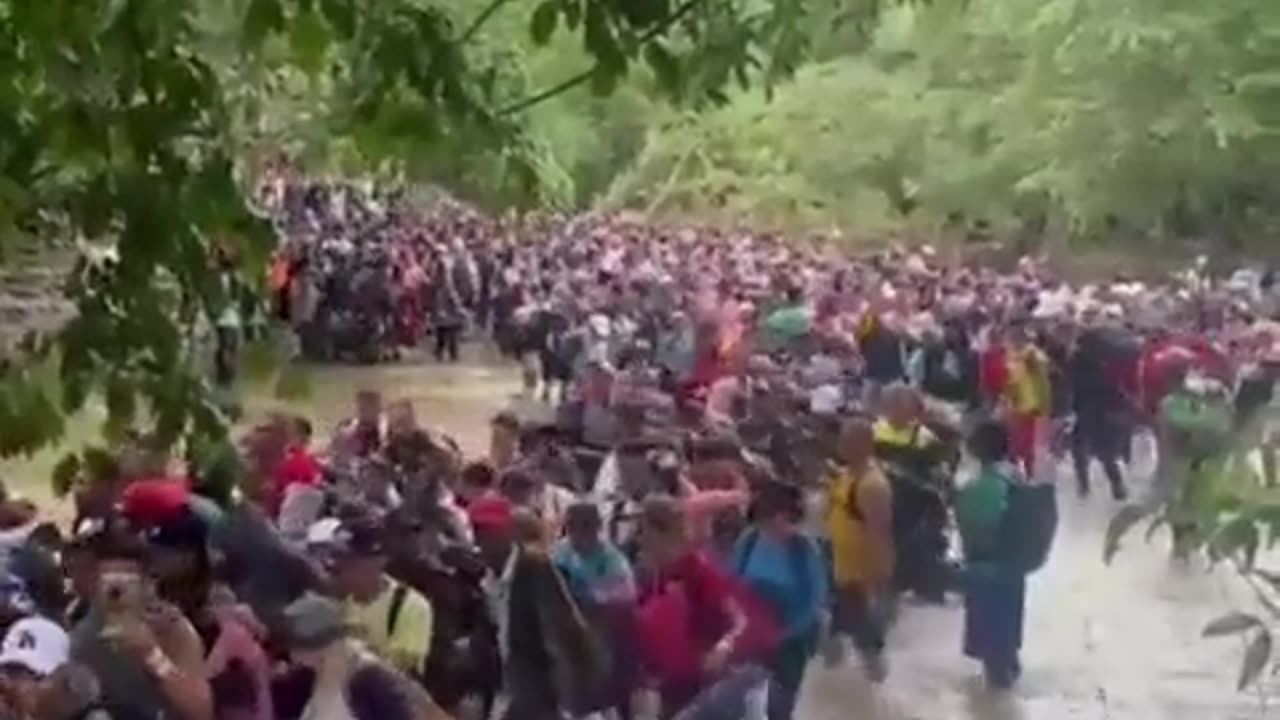 Invader convoy crossing the Darien Gap on its way to the US