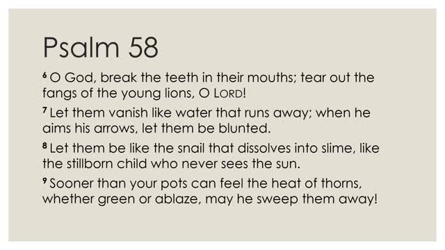 Psalm 58 Daily Devotion