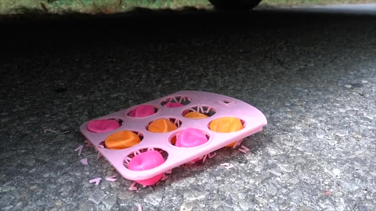 Crushing Crunchy & Soft Things by Car! EXPERIMENT CAR vs COLORFUL EGGS