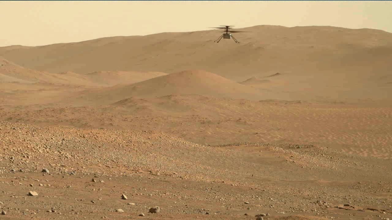 Perseverance Rover Watches Ingenuity Mars Helicopter's 54th Flight