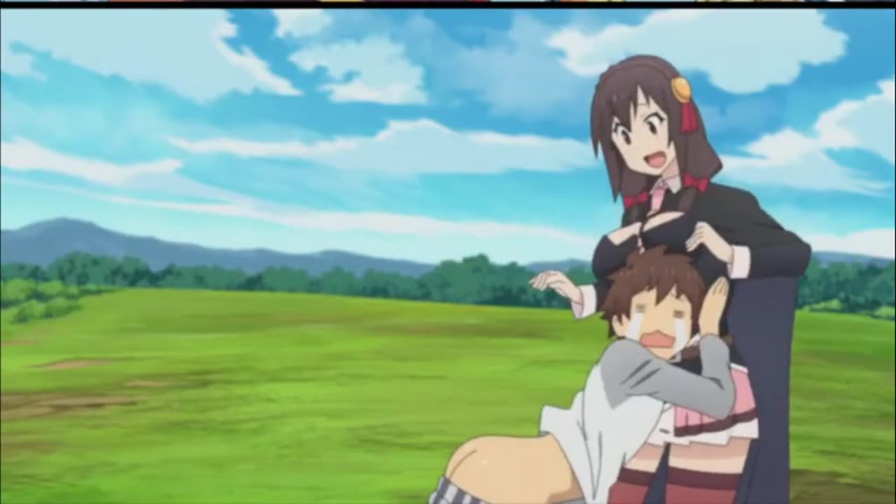 konosuba Megumin and kazuma from Horny Lady Orcs with big boobs