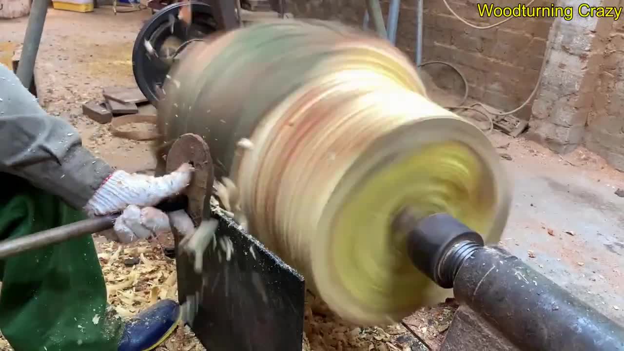 Amazing Woodturning Crazy - Great Hand Crafting Skills On Wood Lathe