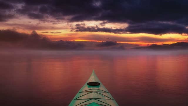 Sea Kayaking In Peaceful Water On The Ocean Loop Video Free To Use No Copyright