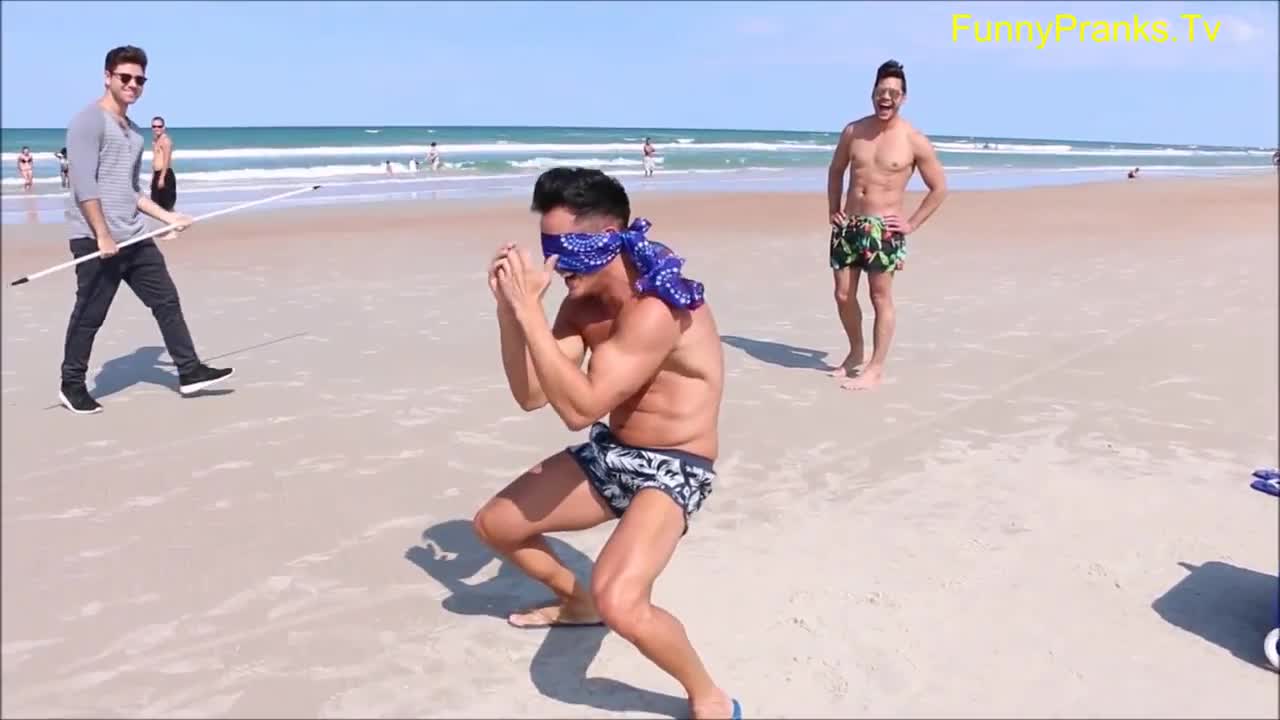 THE BLINDFOLD LIMBO PRANK !!