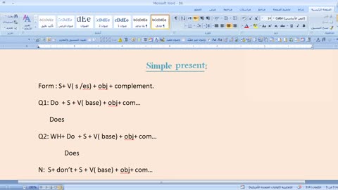 Simple Present Tense - First part