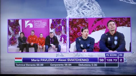 Euros 2024 FS Reaction Pavlova/Sviatchenko