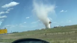 Dust Devil Spotted Off Highway