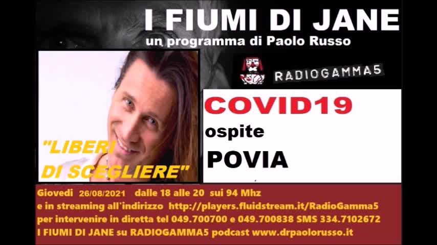 I FIUMI DI JANE. UN PROGRAMMA DI PAOLO RUSSO TRASMISSIONE COMPLETA DEL 26 AGOSTO 2021