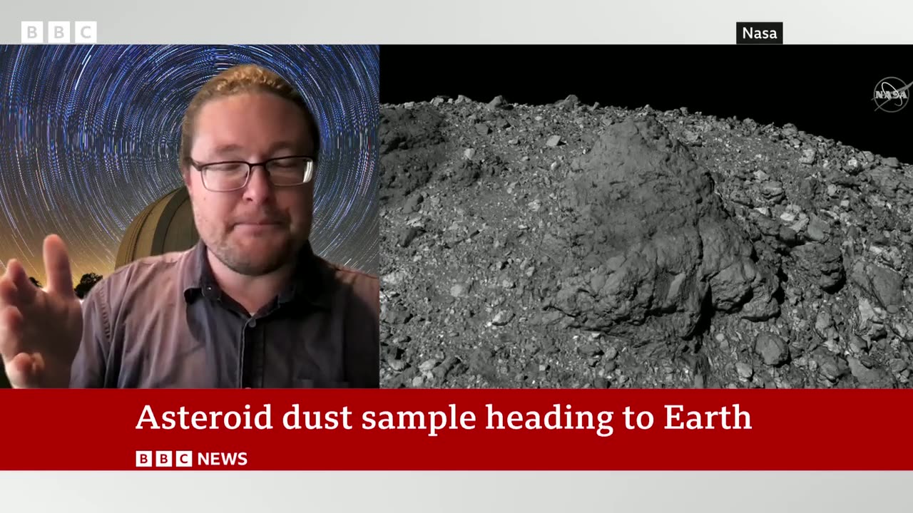 Asteroid sample in Nasa capsule hurtling towards Earth - BBC News