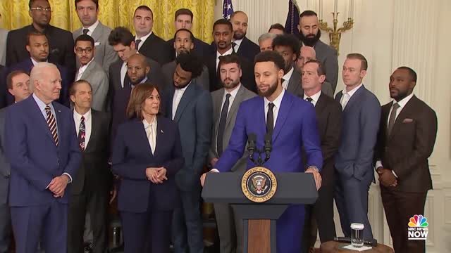 Biden welcomes Golden State Warriors to celebrate 2022 NBA championship