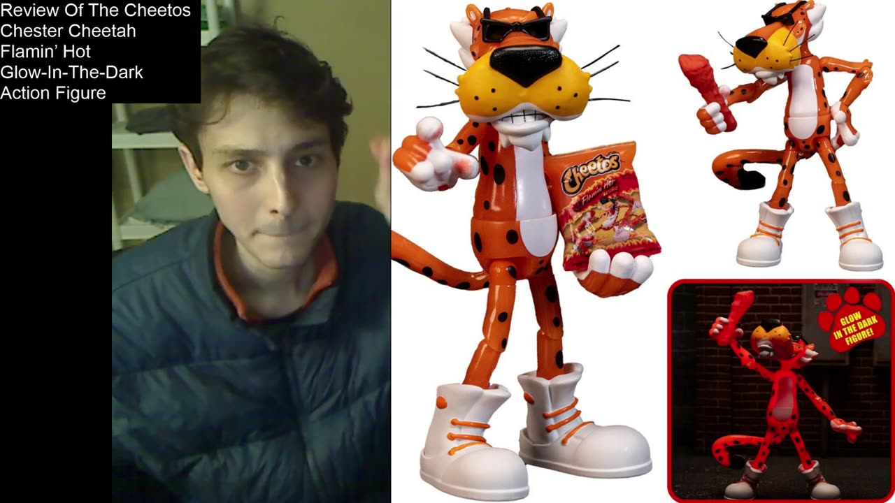 Review Of The Cheetos Chester Cheetah Flamin’ Hot Glow-In-The-Dark Action Figure