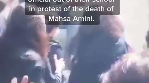 Iranian school girls have joined in on protests for women's rights.