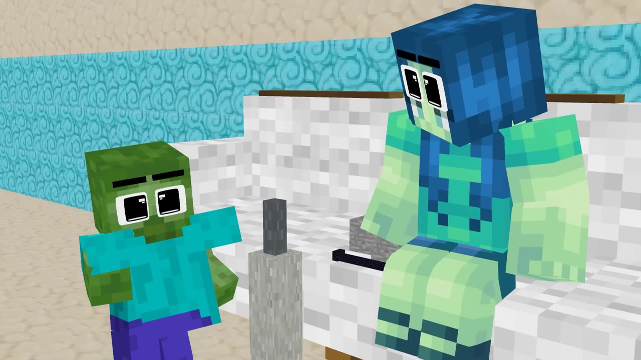 Monster School Poor Baby Zombie, Can't Cry - Sad Story - Minecraft Animation