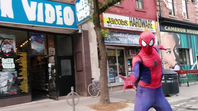 Spider-Man caught skateboarding in Toronto