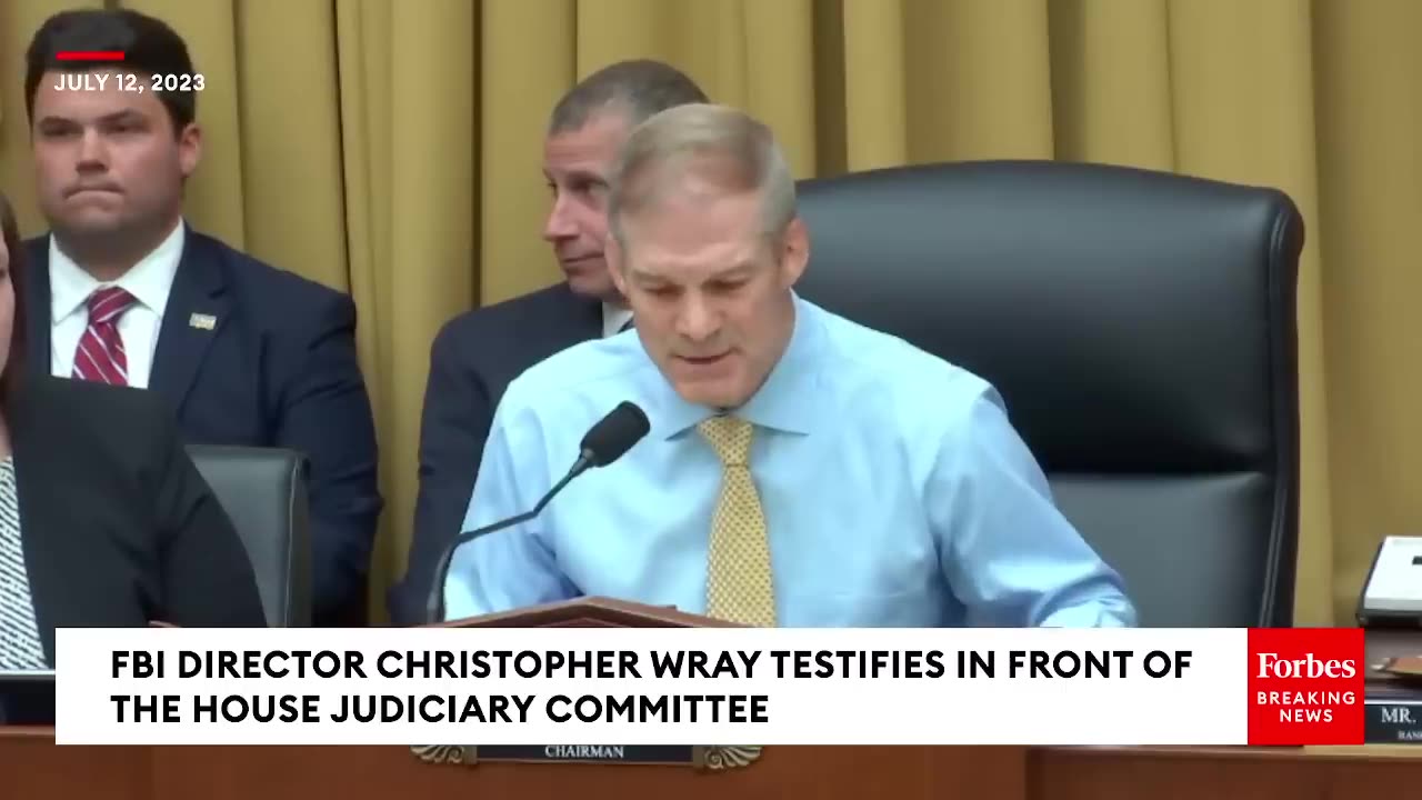 BREAKING NEWS: Jim Jordan Excoriates FBI For Suppressing Hunter Biden Laptop Story To Wray's Face