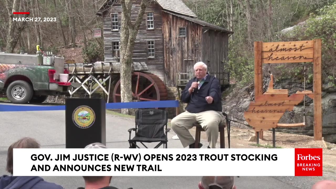 Governor Jim Justice Kicks Off West Virginia's Trout Stocking Efforts, Announces New Trailway