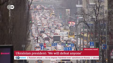 Russia launches massive invasion.. ..ukraine declares state of emergency..#russiaukarainewar