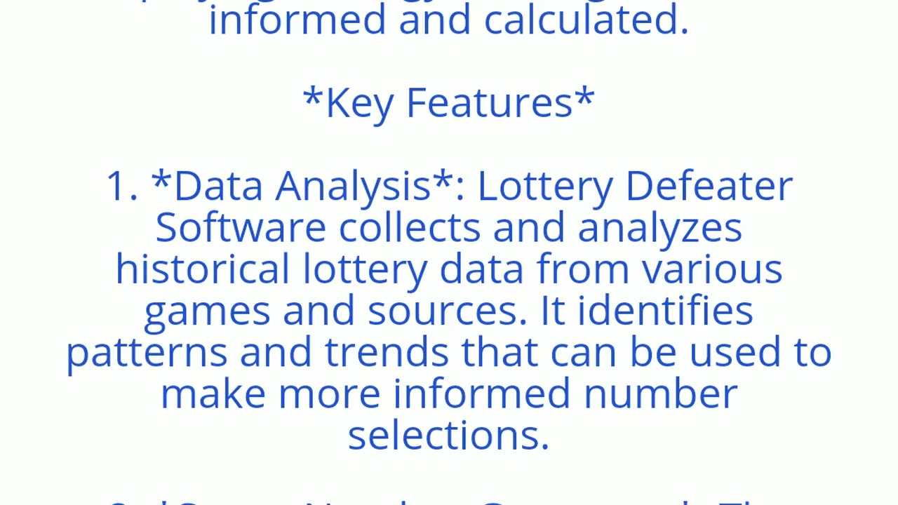 Lottery Defeater Software