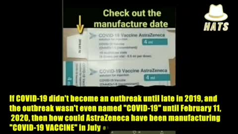 The AstraZeneca Convid vaccine was produced in 2018.