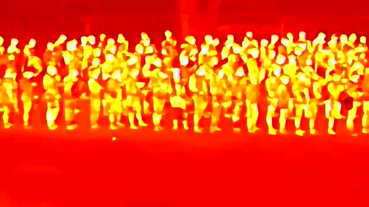 Thermal drone video from fox news team in Eagle Pass,