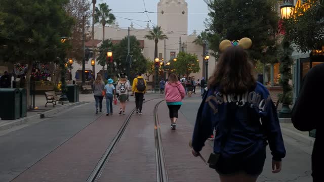 Walking into California adventure