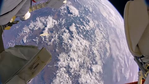 Astronauts accidentally loose a shield in space.