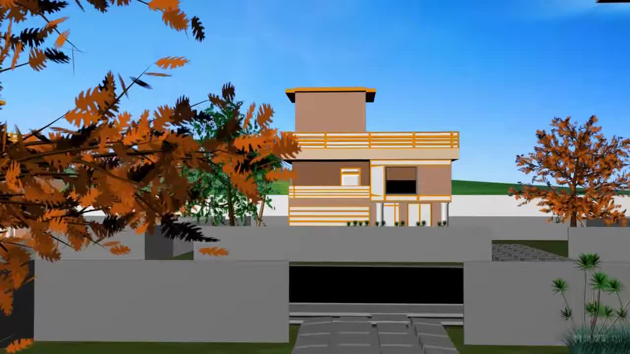 Animation Villa House ad- Video _ 3d animation video