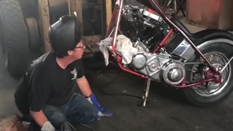 Hillbilly inovation welding chopper frame