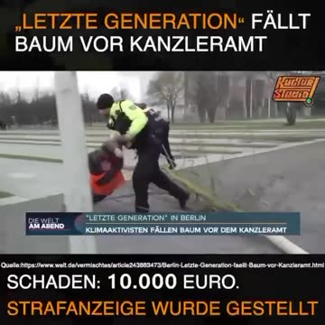 Letzte Generation fällt Baum vor Kanzleramt