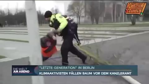 Letzte Generation fällt Baum vor Kanzleramt