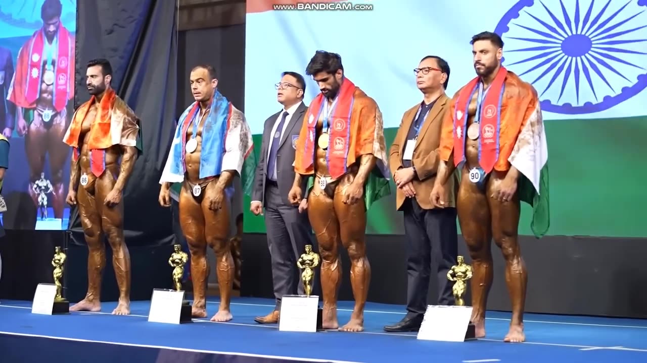 nitin chandila win gold in asian bodybuilding champianship 2023