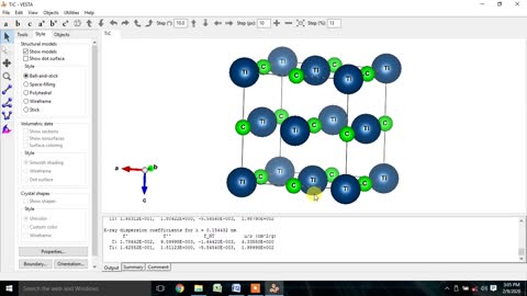 Draw the Crystal Structure of TiC using VESTA software