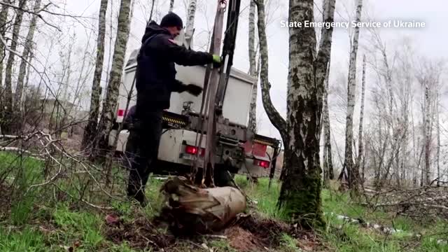 SES Ukraine video shows bombs removed in Chernihiv