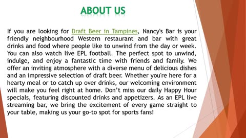 If you are looking for Draft Beer in Tampines