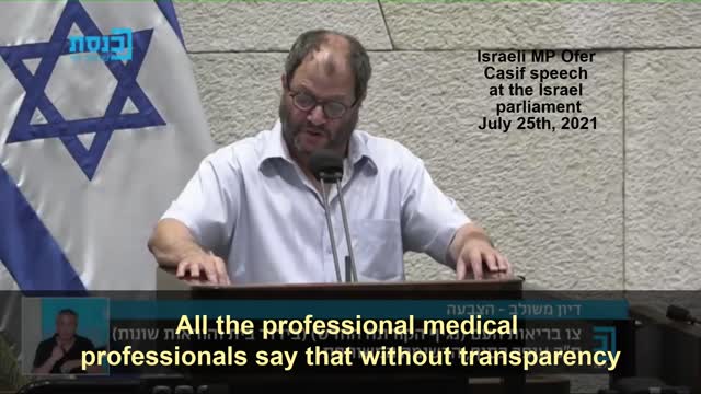 Israeli MP call for covid transparency and investigation of increased rate of cardiac events