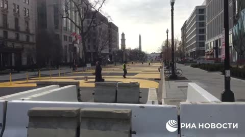 On 16th Street in Washington DC, the Black Lives Matter sign was repainted
