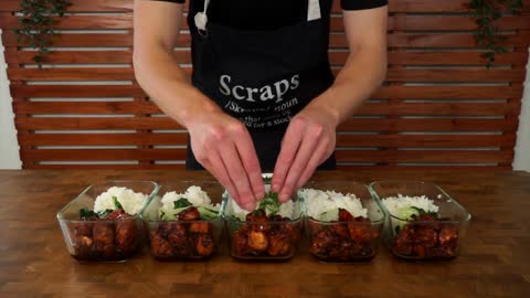 Teriyaki Salmon Meal Prep Under 600 Calories Per Portion