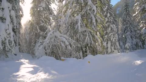 Magnificent view of ice fell in winter