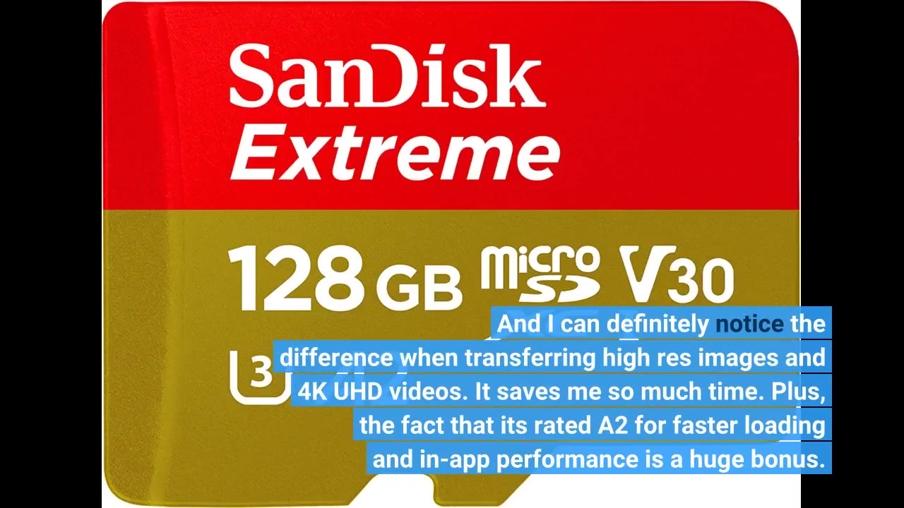 SanDisk Extreme 128 GB microSDXC memory card and SD adapter with App Performance