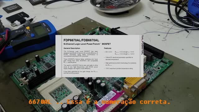 Placa-mãe Socket 370 - Tentando reparar