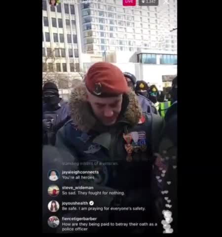 Canadian Veterans in Tears Over Police Brutality
