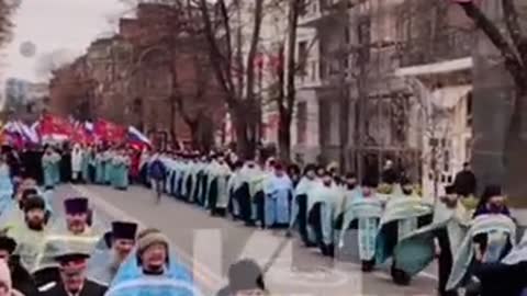 Religious procession in support of the Russian soldiers of the Northern Military District