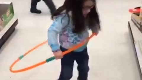 Turning a hula hoop is like getting an electric shock