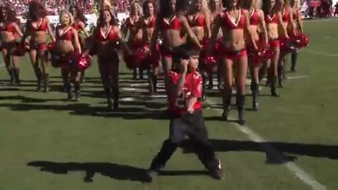 Dancing in the stadium