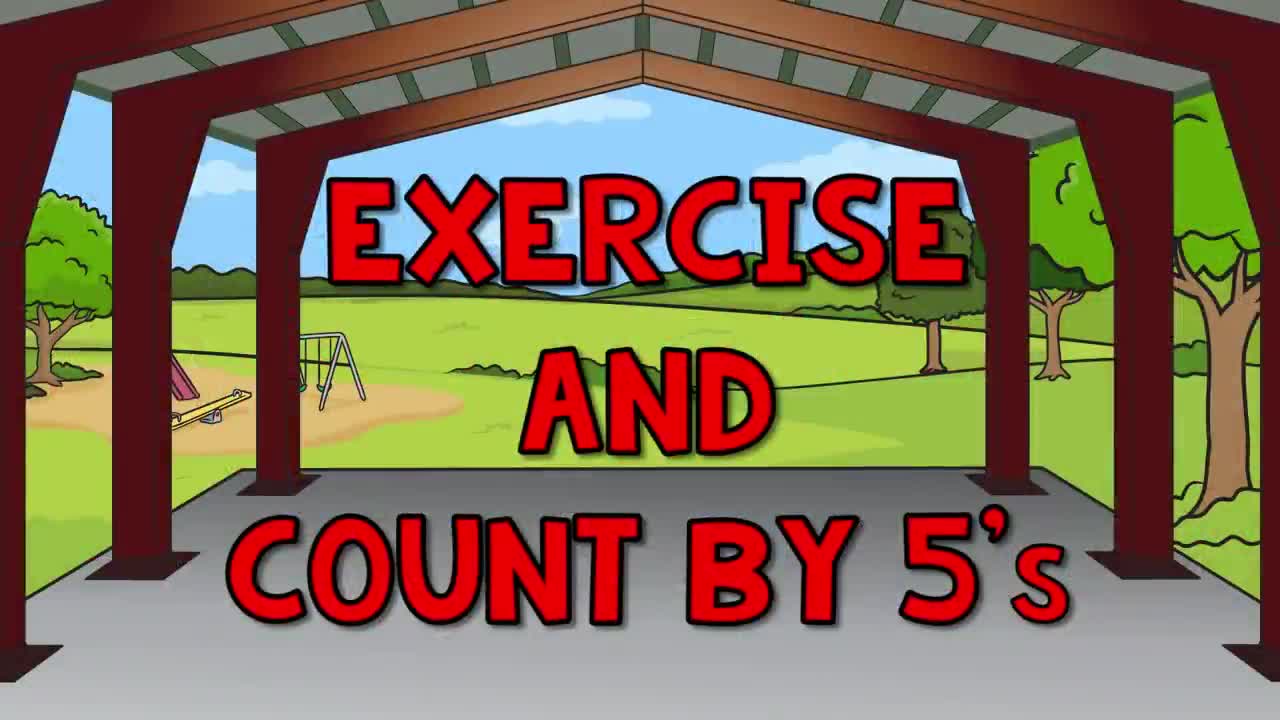 Count by 5's - Exercise and Count By 5 - Count to 100 by 5 - Counting Songs - Jack Hartmann